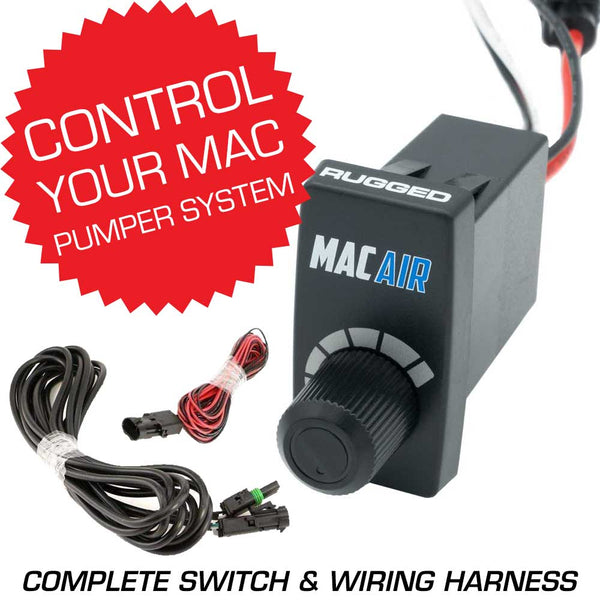 Rugged Radio, Rocker Switch Variable Speed Controller (VSC) for MAC Helmet Air Pumper - Complete Switch & Wiring Harness