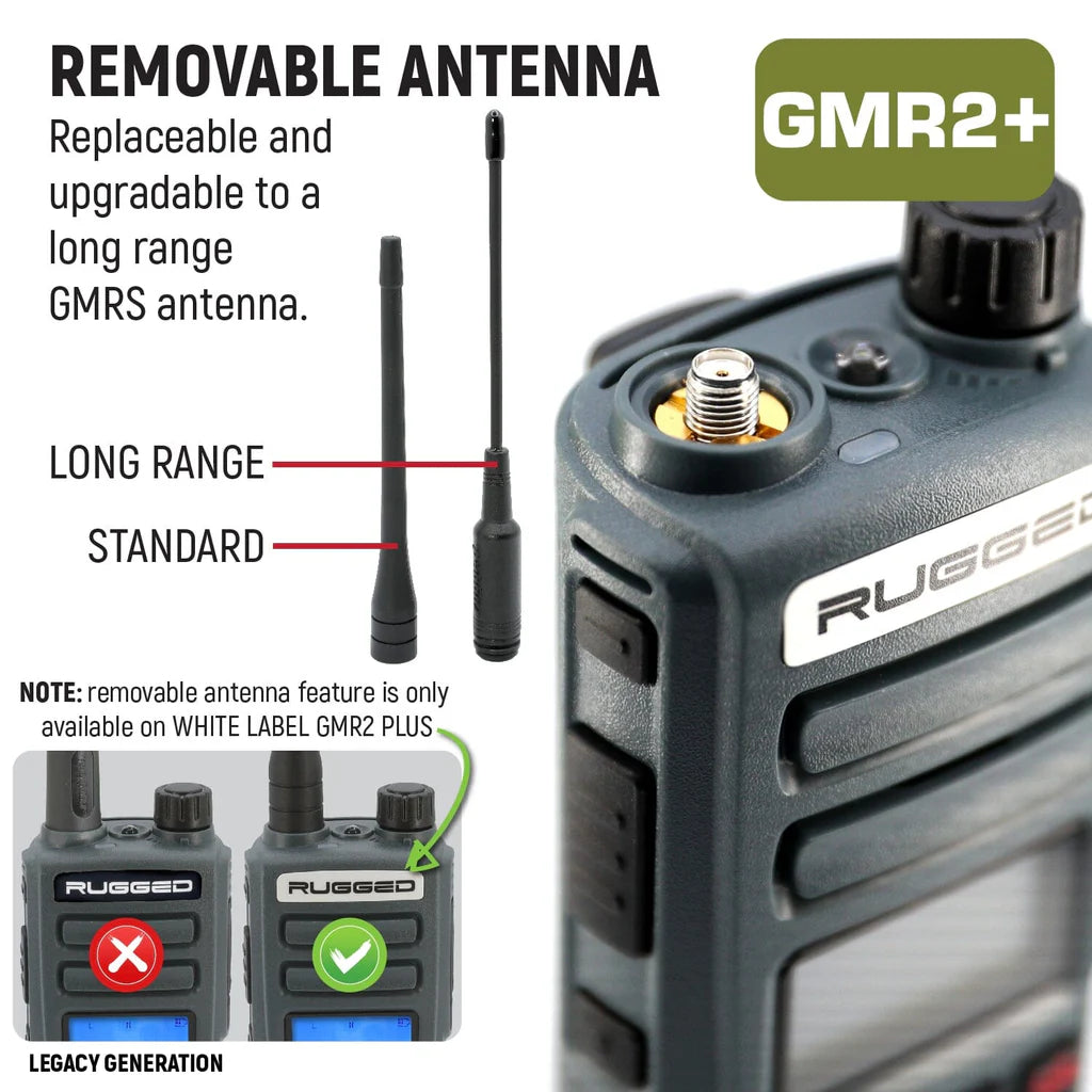 Radio portative bidirectionnelle robuste GMR2 PLUS GMRS et FRS