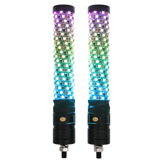 LIZARD 2" Fat 360º Wide RGB LED Whip Lights (Pair)