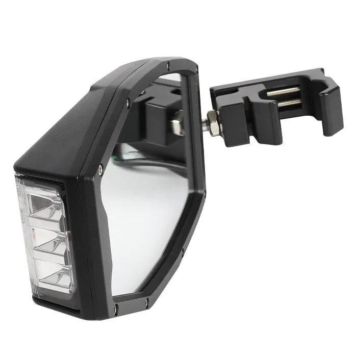 Universal UTV Side Mirrors with Integrated LED Lights and Amber Turn Signals (Pair)
