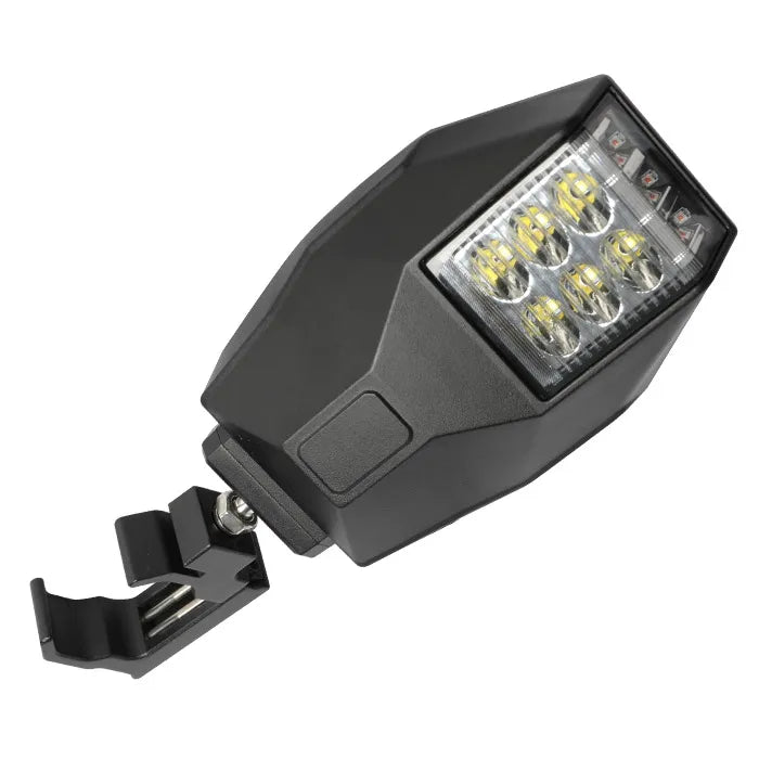 Universal UTV Side Mirrors with Integrated LED Lights and Amber Turn Signals (Pair)