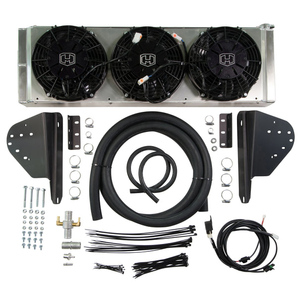 Radiatorverplaatsingsset Can Am Maverick X3 Turbo (3 ventilatoren) met montagebeugels