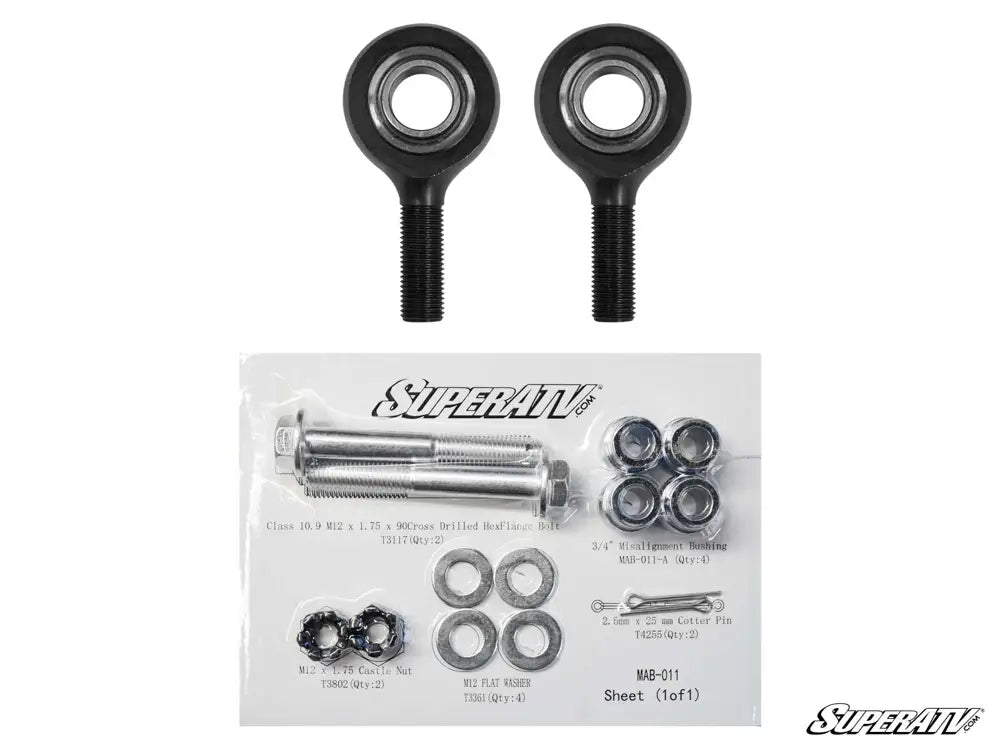 SuperATV Heavy-Duty Tie Rod End Replacement Kit For Maverick X3 in Europe Lizardwarehouse