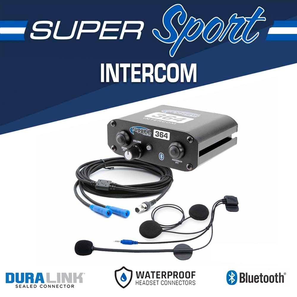 2 personnes - Système d'interphone de communication Super Sport 364 avec kits de casque