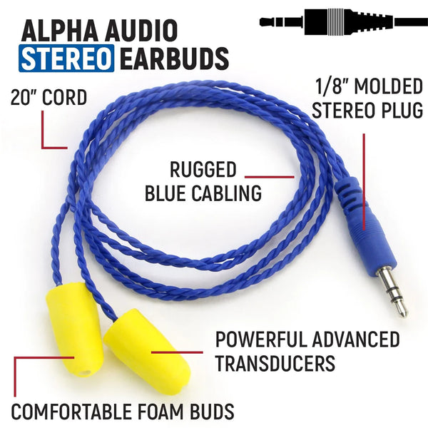 AlphaBud Foam-oordopjesluidsprekers - Stereo